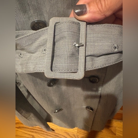 Calvin Klein Double Breasted Cotton Buckle Waist Trench Coat - Picture 9 of 17